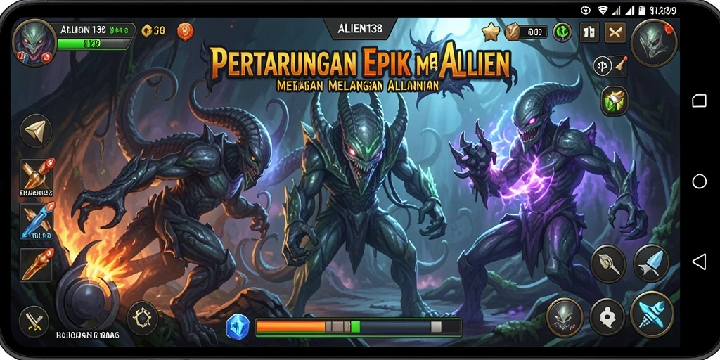 Tampilan gameplay seru dan mendebarkan di ALIEN138.