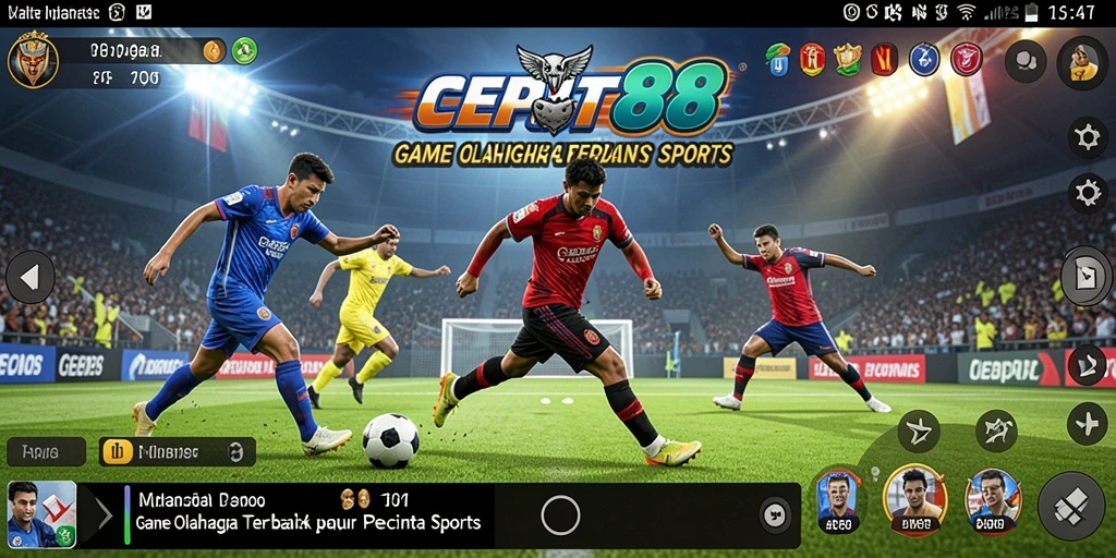 Tampilan gameplay CEPAT88 yang menggembirakan dan penuh aksi olahraga.