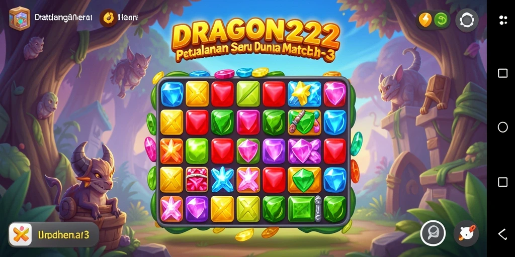 Tangkapan layar menampilkan gameplay seru DRAGON222 dengan elemen yang saling mencocok.