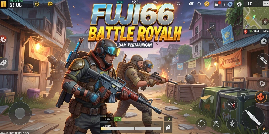 Gameplay seru di FUJI66 dengan pertempuran intens Battle Royale.
