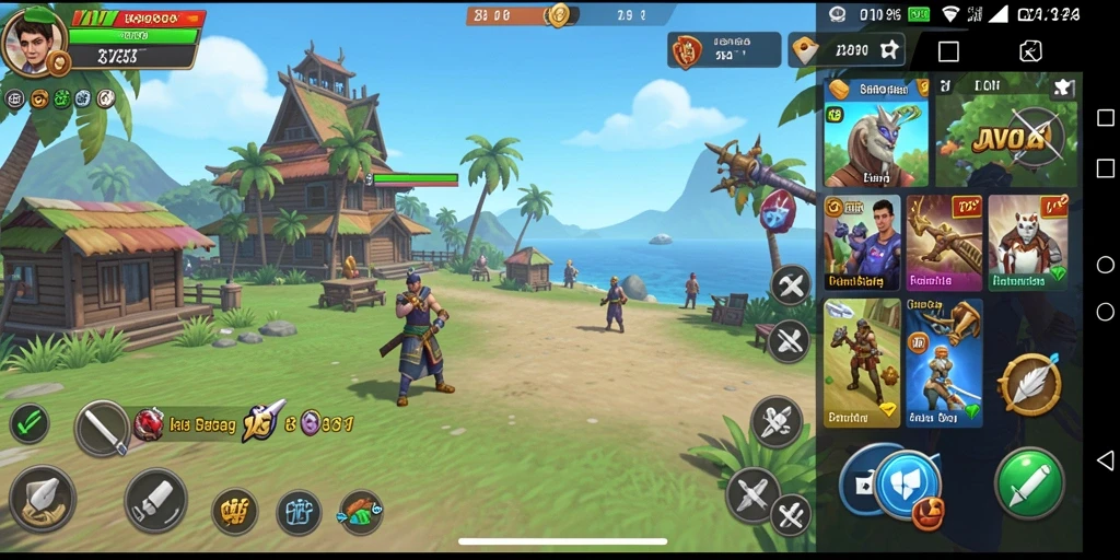 Tampilan gameplay JAVO88 dengan grafis yang cerah dan menawan.