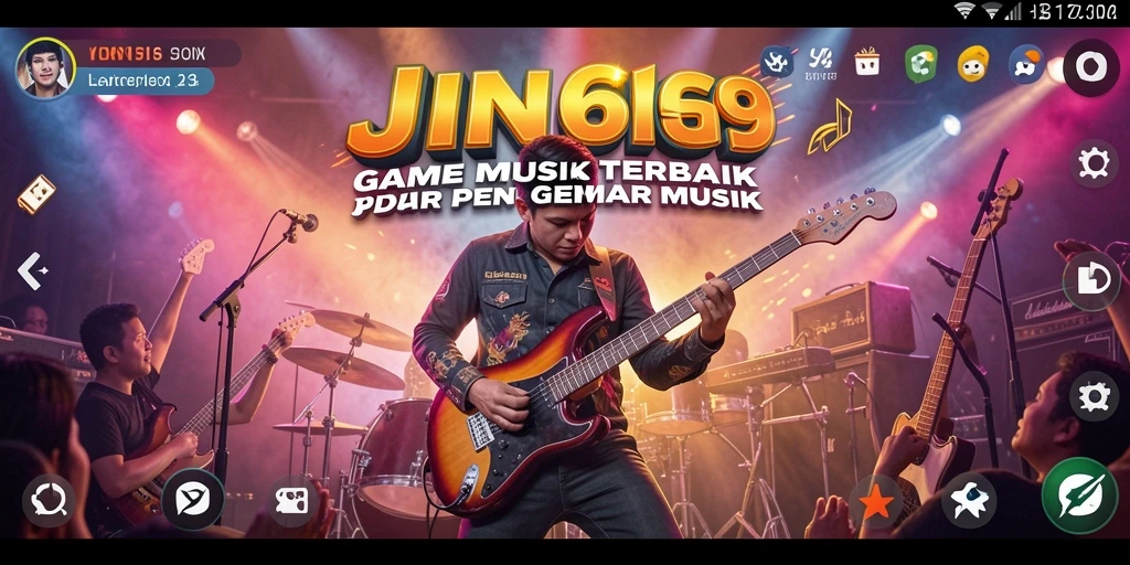 Tampilan gameplay menarik dari JIN69 dengan berbagai tantangan musik.