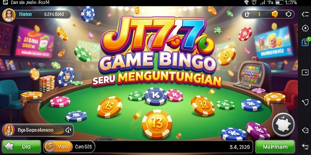 Screenshot gameplay JT777 menampilkan suasana Bingo yang mengasyikkan.