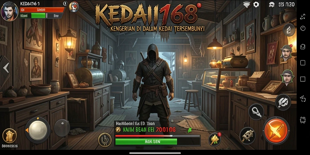 Gameplay KEDAI168 menampilkan suasana horror yang mencekam dan menegangkan.