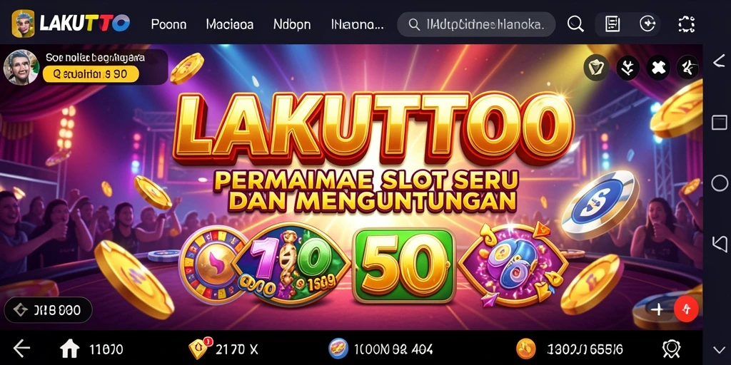 Screenshot gameplay permainan Slot LAKUTOTO yang memperlihatkan keseruan bermain.