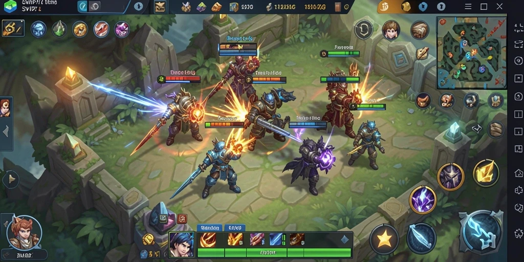 Tampilan seru dari gameplay SLG SVIP7 dengan pertarungan strategis.